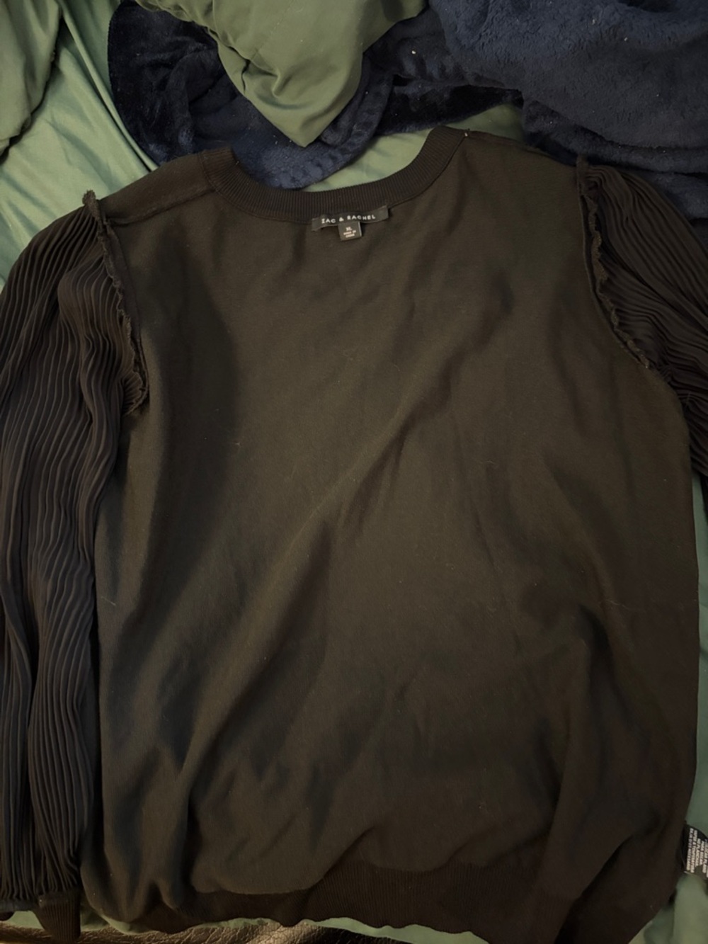 Zac & Rachel Black Crewneck Sweater